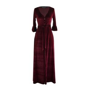 NWOT Oxblood Velvet Peignoir | Jennafer Grace XL | Coquette Glam / Cottagecore